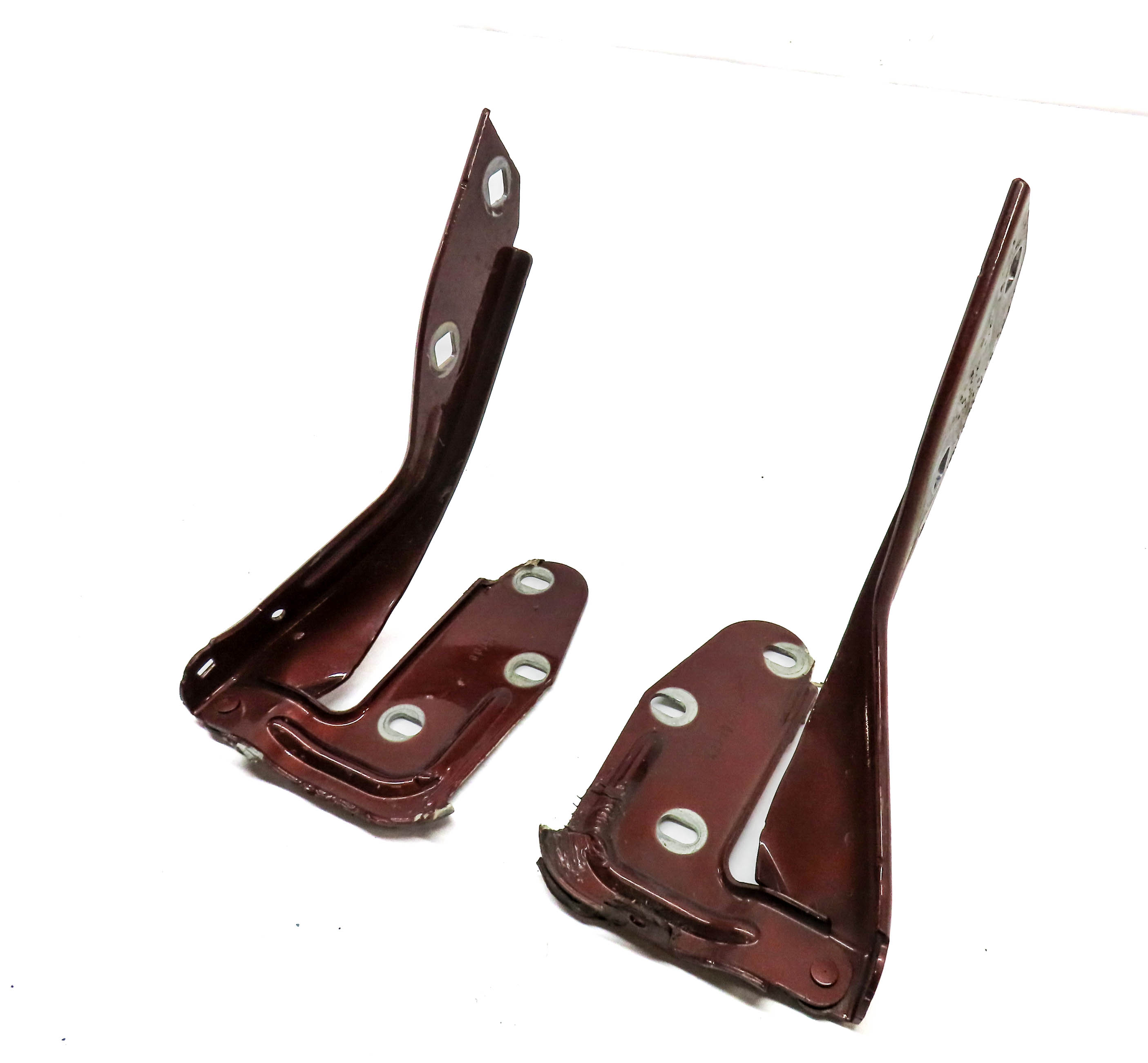 11-14 PORSCHE CAYENNE (958) FRONT LEFT & RIGHT HOOD HINGE SET/2(Auburn) — exact item pictured
